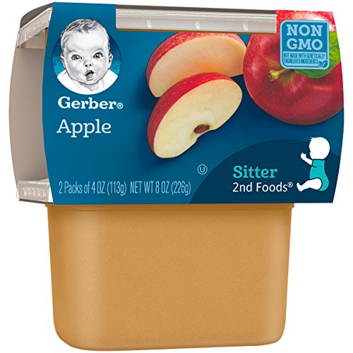 Gerber 2Nd Foods Apples, 4 Oz Tubs, 2 Count Pack Of 8