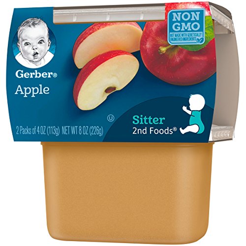 Gerber 2Nd Foods Apples, 4 Oz Tubs, 2 Count Pack Of 8