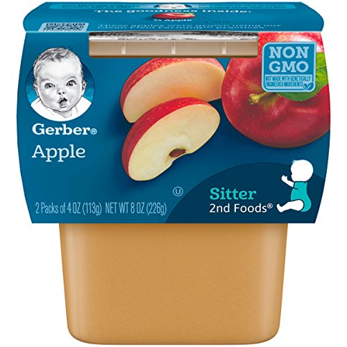 Gerber 2Nd Foods Apples, 4 Oz Tubs, 2 Count Pack Of 8
