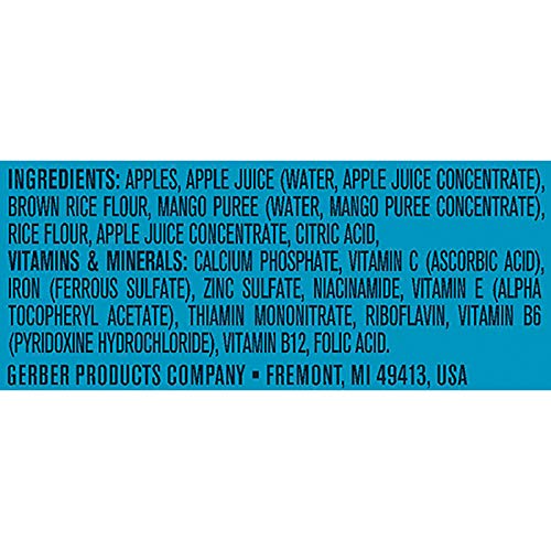 Gerber 2Nd Foods, Apples &Amp; Mangos With Rice Cereal Pureed Baby F