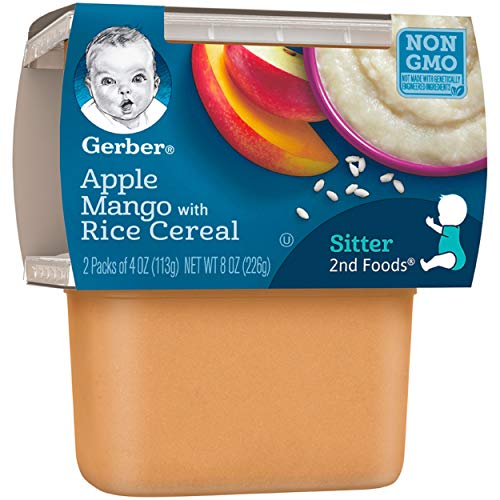 Gerber 2Nd Foods, Apples &Amp; Mangos With Rice Cereal Pureed Baby F
