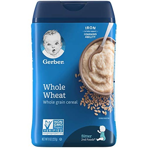 Gerber 2Nd Foods Baby Cereal, Whole Wheat Grain Cereal, 8 Ounce