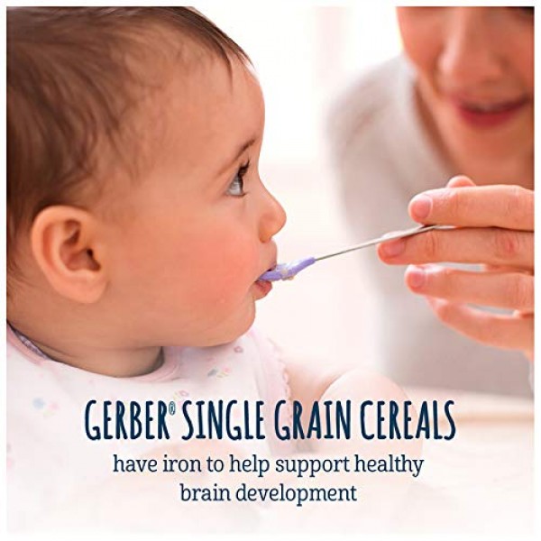 Gerber 2nd Foods Baby Cereal, Whole Wheat Grain Cereal, 8 Ounce ...