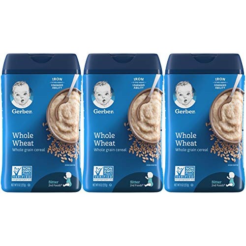 Gerber 2Nd Foods Baby Cereal, Whole Wheat Grain Cereal, 8 Ounce