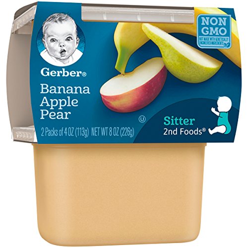Gerber 2Nd Foods Bananas With Apples &Amp; Pears, 4 Ounce Tubs, 2 Co