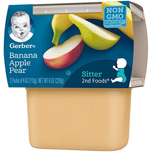 Gerber 2Nd Foods Bananas With Apples &Amp; Pears, 4 Ounce Tubs, 2 Co