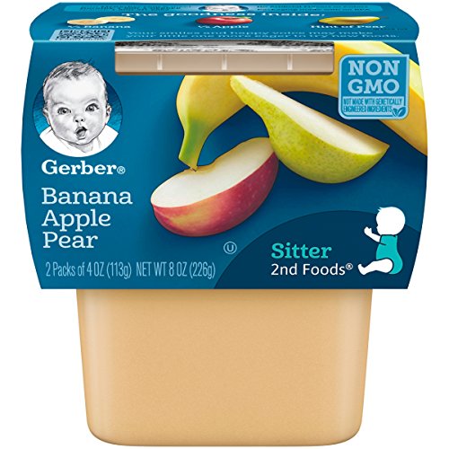 Gerber 2Nd Foods Bananas With Apples &Amp; Pears, 4 Ounce Tubs, 2 Co