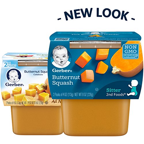 Gerber 2Nd Foods Butternut Squash Pureed Baby Food, 4 Ounce Tubs