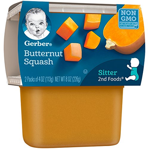 Gerber 2Nd Foods Butternut Squash Pureed Baby Food, 4 Ounce Tubs