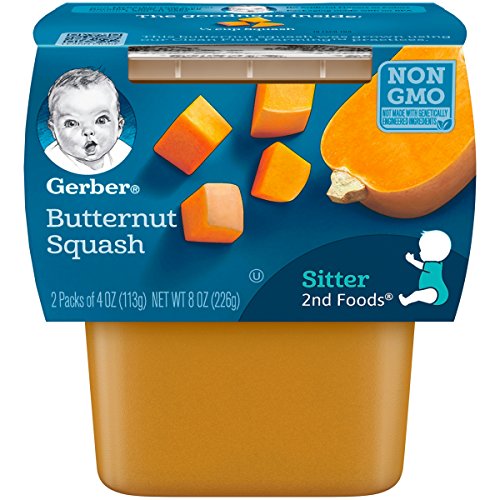 Gerber 2Nd Foods Butternut Squash Pureed Baby Food, 4 Ounce Tubs