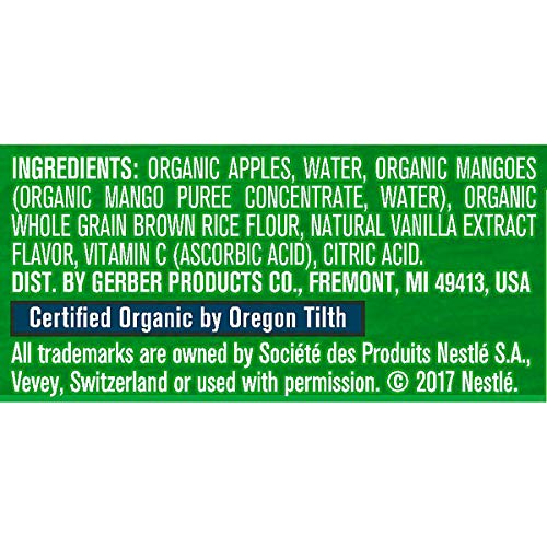 Gerber, 2Nd Foods, Organic Fruit &Amp; Grain, Apple Mango, 3.5 Oz