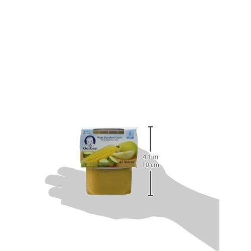 Gerber 2Nd Foods, Pear, Zucchini &Amp; Corn Pureed Baby Food, 4 Ounc