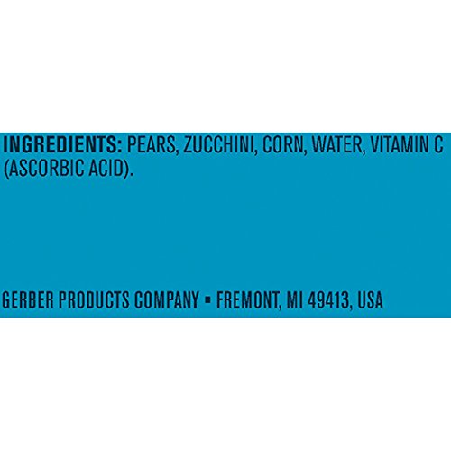 Gerber 2Nd Foods, Pear, Zucchini &Amp; Corn Pureed Baby Food, 4 Ounc