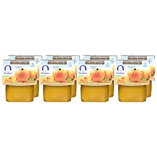 Gerber 2Nd Foods Pumpkin, 2 Count Per Pack, 8 Ounce, Pack Of 8