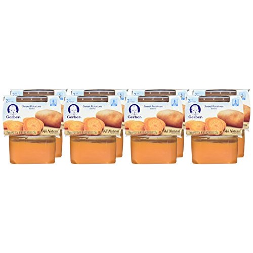 Gerber 2Nd Foods Sweet Potatoes, 4 Ounce Tubs, 2 Count Pack Of 8