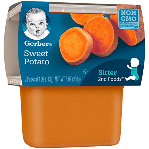 Gerber 2Nd Foods Sweet Potatoes, 4 Ounce Tubs, 2 Count Pack Of 8