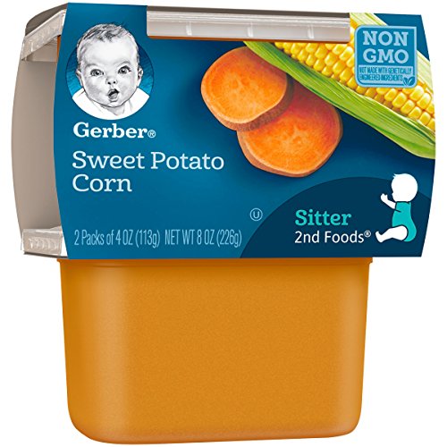Gerber 2Nd Foods Sweet Potatoes &Amp; Corn, 2 Count Of 4 Oz Tubs Eac