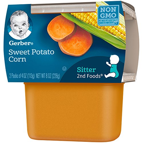 Gerber 2Nd Foods Sweet Potatoes &Amp; Corn, 2 Count Of 4 Oz Tubs Eac