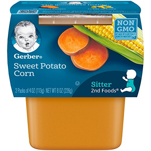 Gerber 2Nd Foods Sweet Potatoes &Amp; Corn, 2 Count Of 4 Oz Tubs Eac