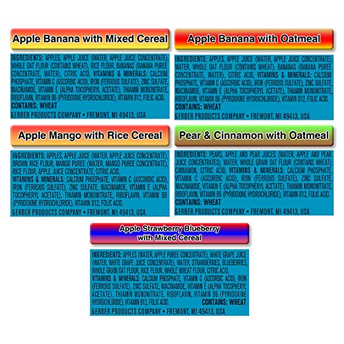 Gerber 2Nd Foods Tubs Breakfast Cereal Variety Pack, 3 Pear Cinn