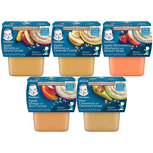 Gerber 2Nd Foods Tubs Breakfast Cereal Variety Pack, 3 Pear Cinn