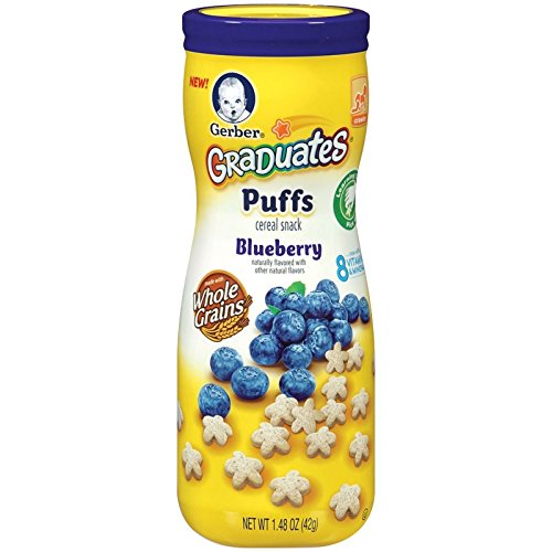 Gerber Graduates Blueberry Puffs 1.48 Oz. Pack Of 2