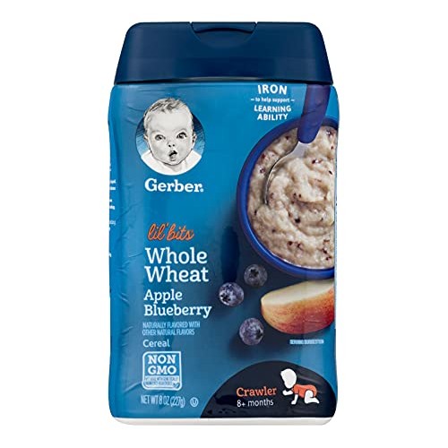Gerber Graduates Lil Bits Cereal - Whole Wheat Apple Blueberry