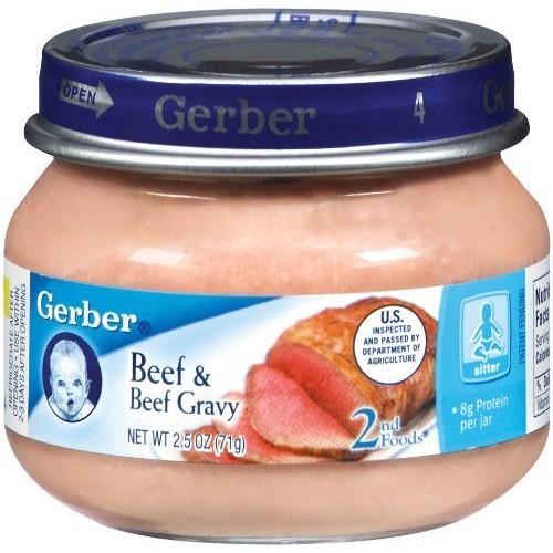 Gerber 2Nd Foods, Beef And Gravy, 2.5-Ounce Jars Pack Of 24