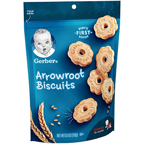 Gerber Arrowroot Cookies Pouch, 5.5 Ounce Pack Of 4