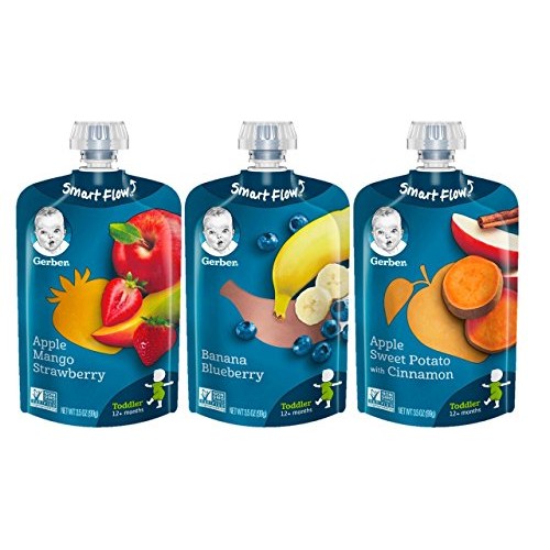 Gerber Assorted Fruit Toddler Pouch Variety Pack Pack Of 18 &Amp;