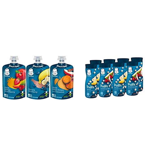 Gerber Assorted Fruit Toddler Pouch Variety Pack Pack Of 18 &Amp;