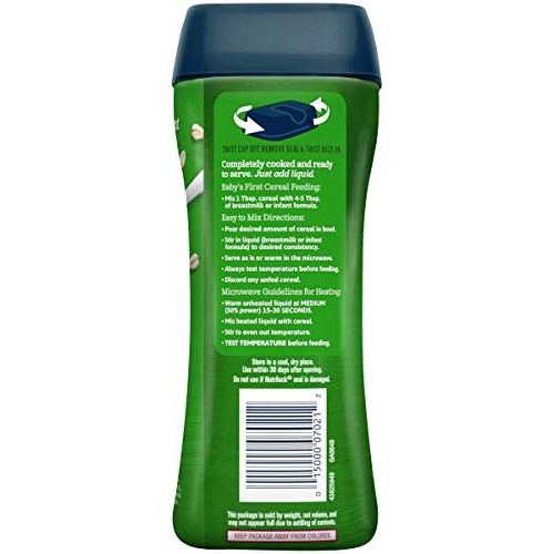 Gerber Baby Cereal, 1St Foods, Organic Oatmeal, 8 Oz Pack Of 3