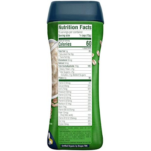 Gerber Baby Cereal, 1St Foods, Organic Oatmeal, 8 Oz Pack Of 3