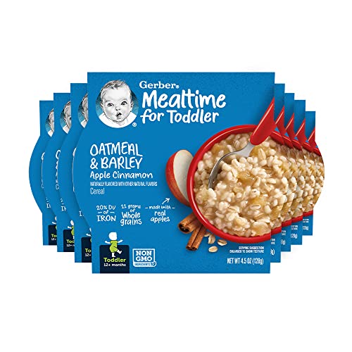 Gerber Baby Cereal, Oatmeal & Barley, Apple Cinnamon, 4.5 Ounce ... Gerber Baby Cereal, Oatmeal & Barley, Apple Cinnamon, 4.5 Ounce ...