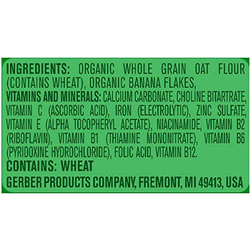 Gerber Baby Cereal Organic Oatmeal With Banana, 8 Oz