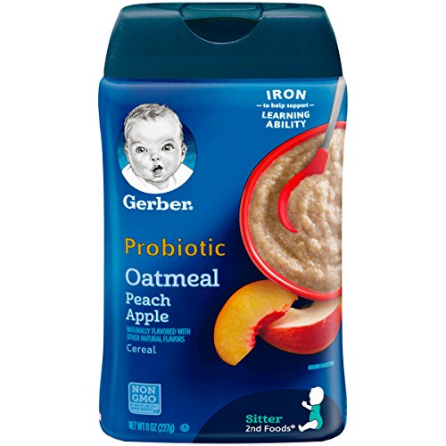 Gerber Baby Cereal Probiotic Oatmeal &Amp; Peach Apple Baby Cereal C