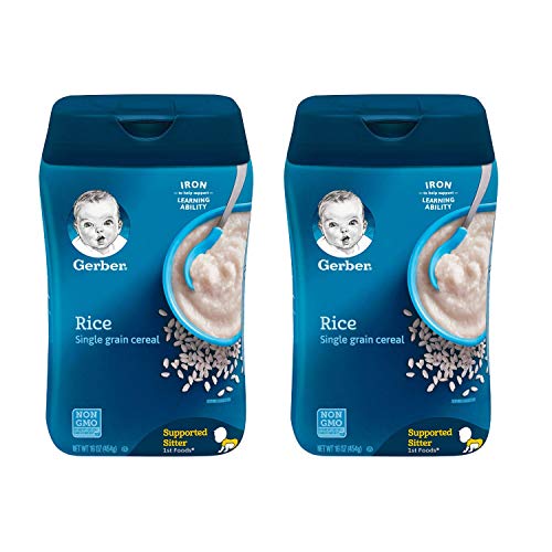 Gerber Baby Cereal Rice Single Grain 8 Oz. Pack Of 2