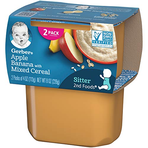 Gerber Baby Food, 2Nd Foods, 8 Oz Apple Banana With Mixed Cerea