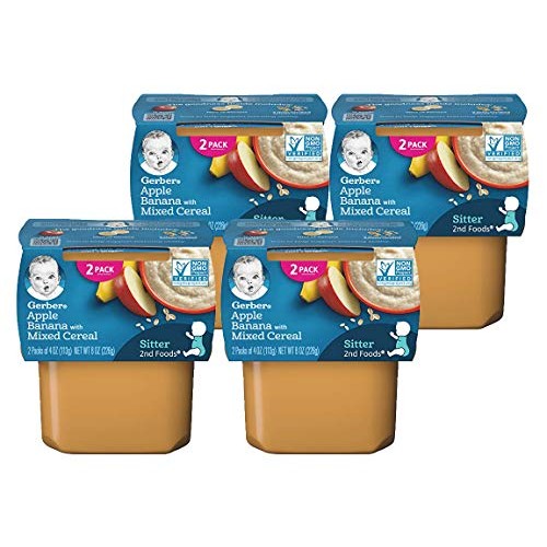 Gerber Baby Food, 2Nd Foods, 8 Oz Apple Banana With Mixed Cerea