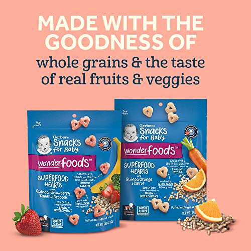 Gerber Baby Food, Crawler, Wonderfoods, Superfood Hearts, Quinoa...