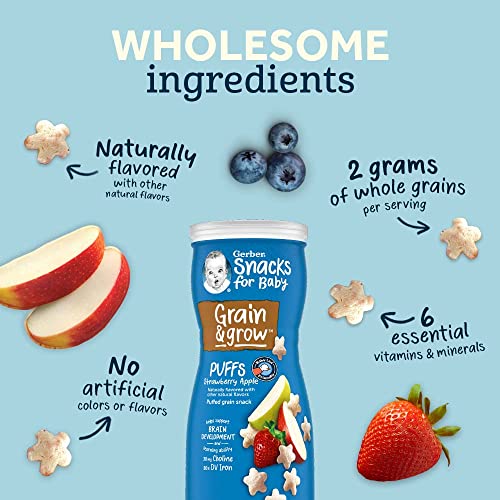 Gerber Baby Snacks Puffs, Banana, 1.48 Ounce Pack Of 6