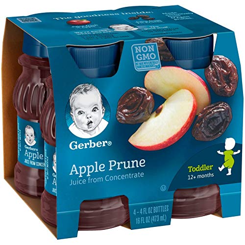 Gerber 100 Percent Apple Prune Juice, 4 Fluid Ounces, 24 Per Case