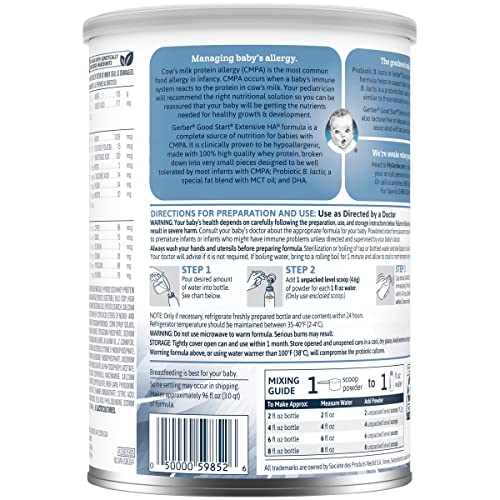 Gerber Good Start Baby Formula Powder, Extensive HA, Hypoallerge...