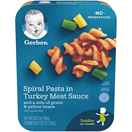 Gerber Graduates Lil Entrees Spiral Pasta With Turkey Meat Sauce