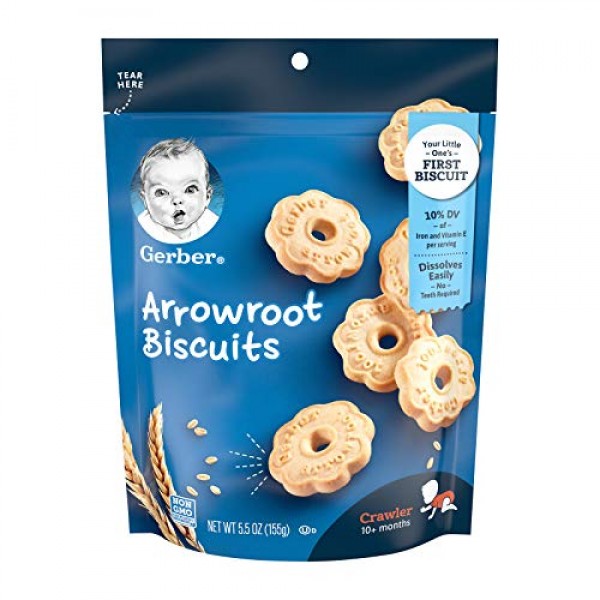 Gerber Graduates Arrowroot Cookies, 5.5 oz