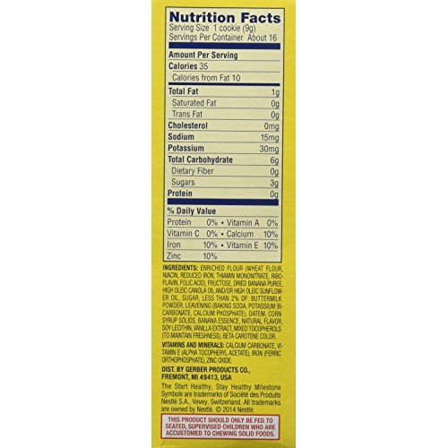 Gerber Graduates Banana Cookies 5Oz. Pack Of 3