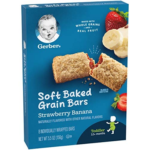 Gerber Graduates Cereal Bars STRAWBERRY BANANA - 5.5oz. Pack of 4