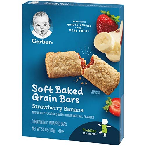 Gerber Graduates Cereal Bars STRAWBERRY BANANA - 5.5oz. Pack of 4