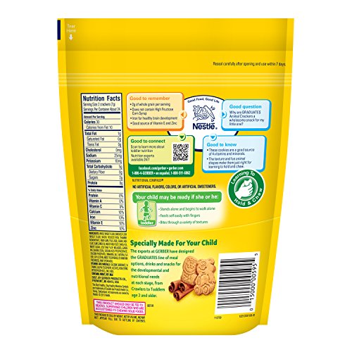 Gerber Graduates Cinnamon Graham Animal Crackers, 6 Oz