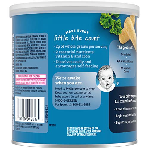 Gerber Graduates Lil Crunchies, Ranch, 1.48 Ounce Pack Of 6